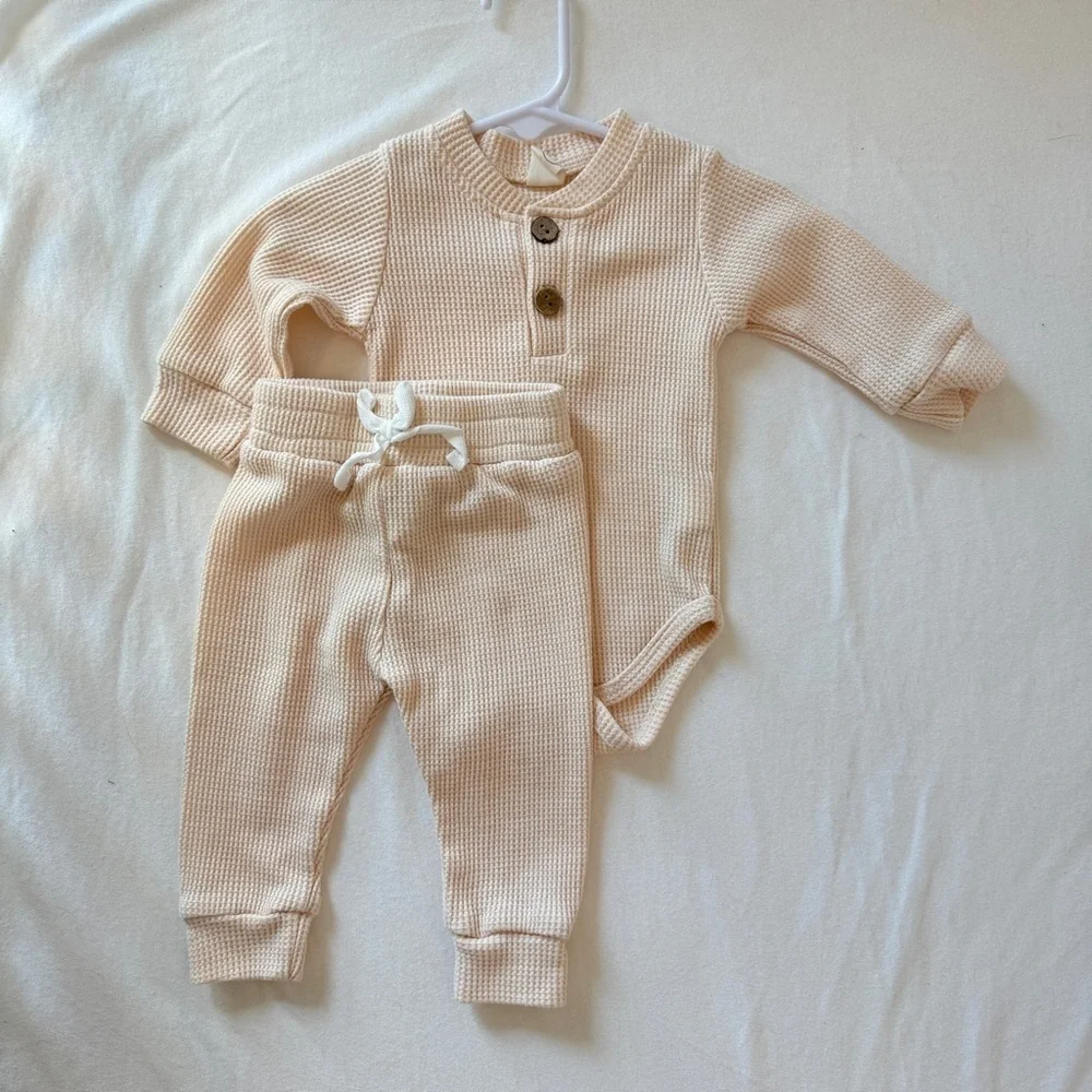 Ollie Waffle Set - Matching Onesie and Joggers